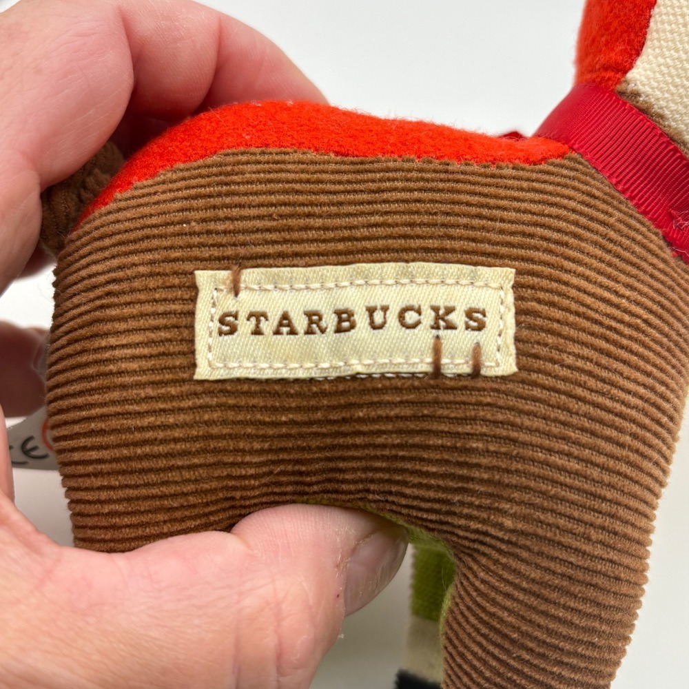 Starbucks Reindeer Plush Stuffed Animal Christmas‎ Holiday Red Green Brown - Picture 9 of 10